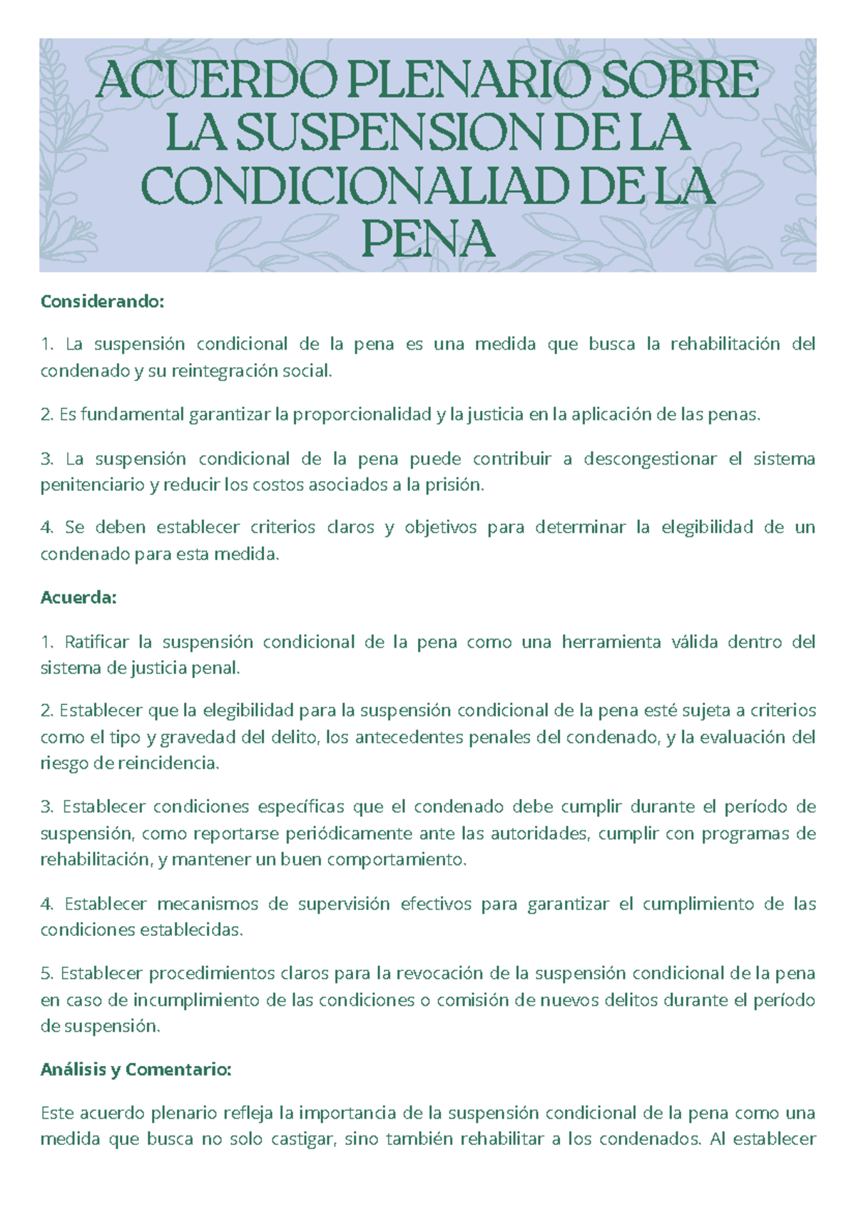 S16- Derecho Penal -........... - Considerando: La suspensión