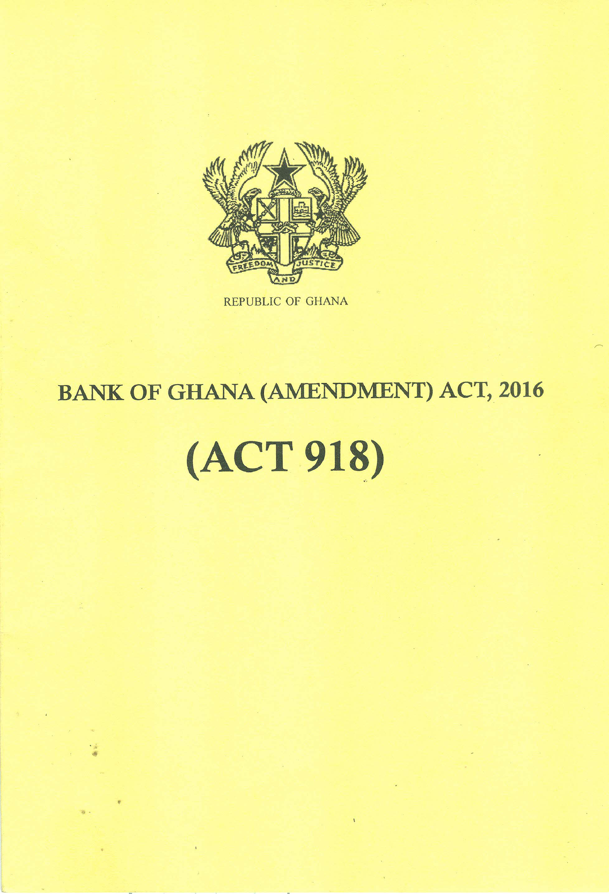 bank-of-ghana-amendment-2016-act-918-principles-of-business-law-studocu