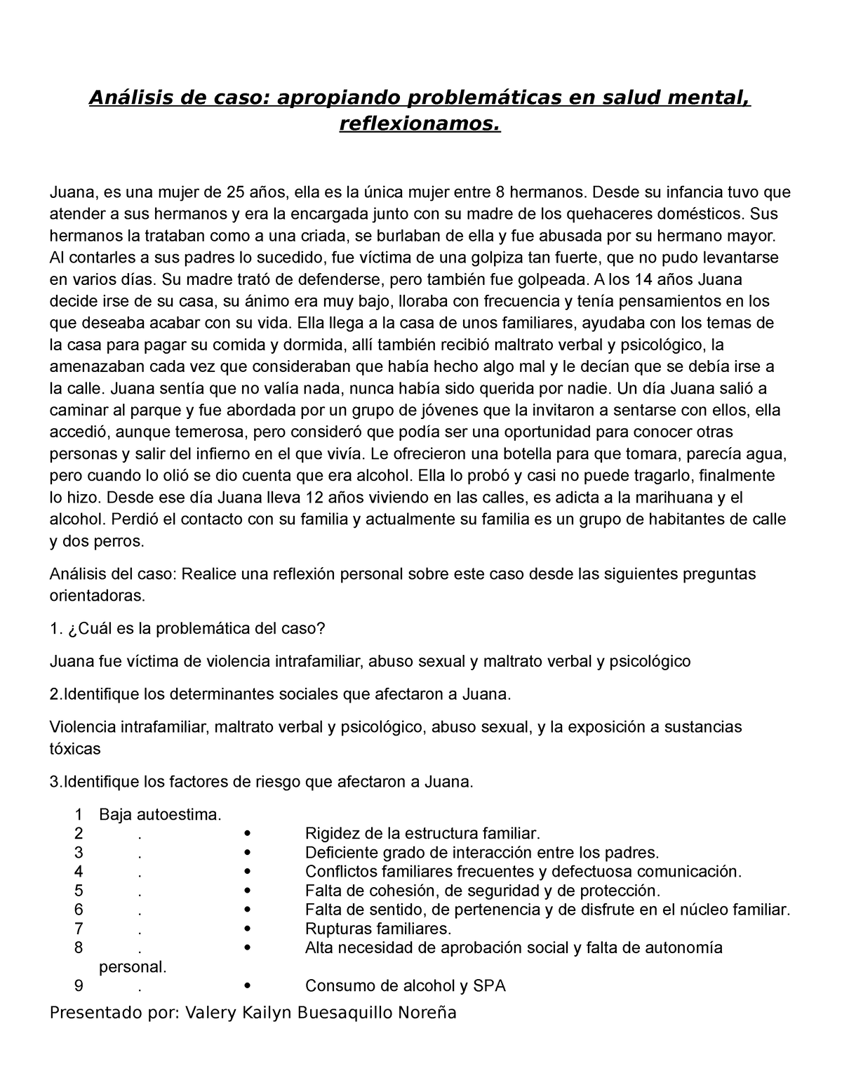 Actividad Semana 2 Análisis De Caso Apropiando Problemáticas En Salud Mental Reflexionamos 4493