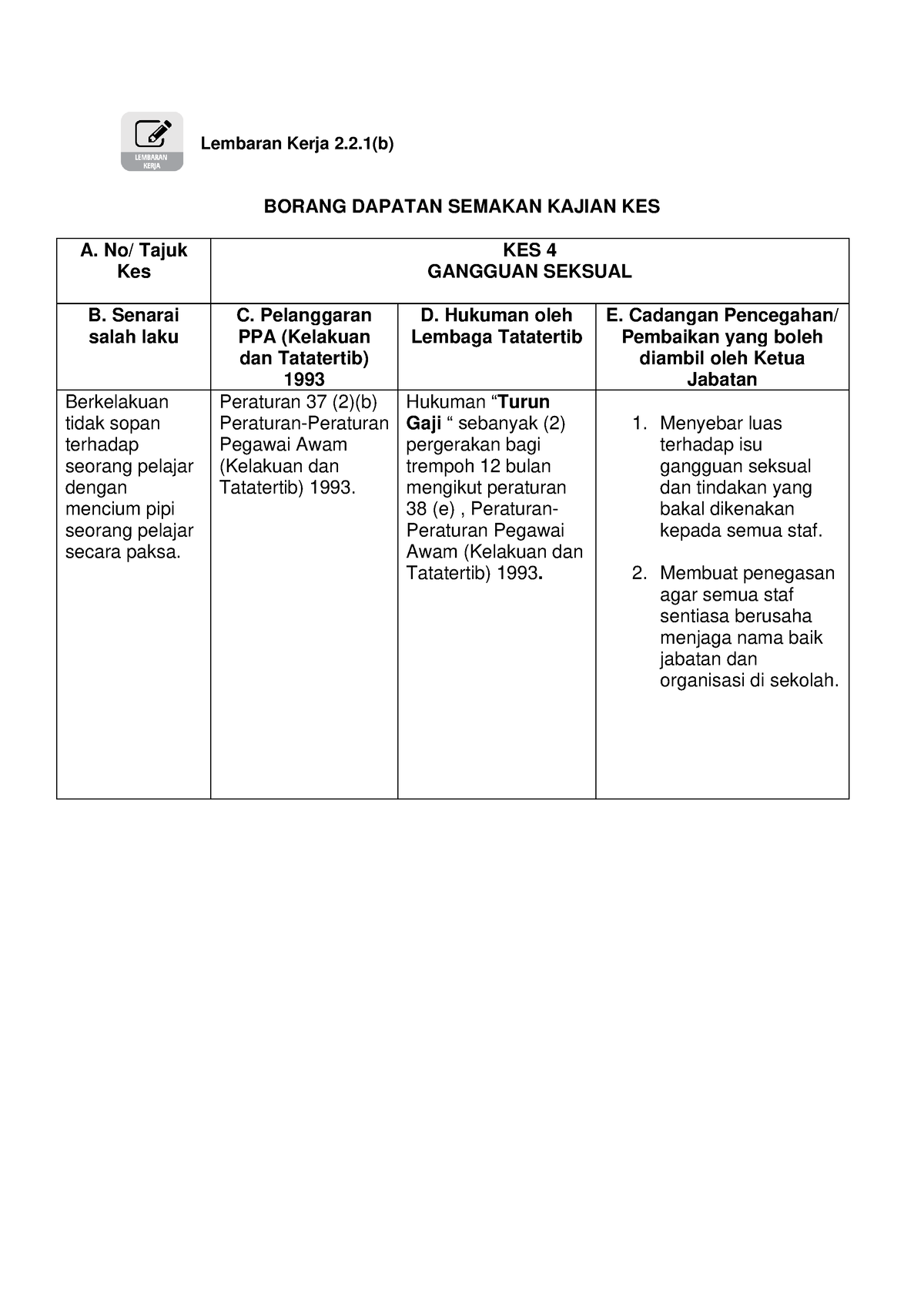 2b. Lembaran Kerja 2 - al categories - Lembaran Kerja 2.2(b) BORANG ...