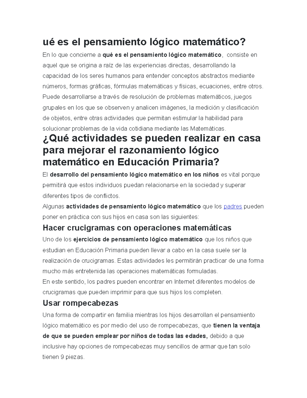 6 Analisis De La Gestion Empresarial Ué Es El Pensamiento Lógico Matemático En Lo Que 9167