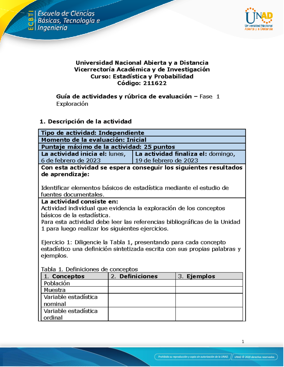 Guía De Actividades Y Rúbrica De Evaluación - Fase 1 - Exploración ...