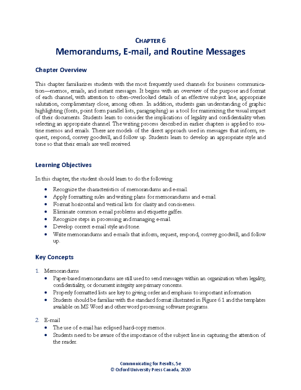 Meyer 5e IM Chapter 6 - PHILIPPE COLAS - Communicating for Results, 5e ...