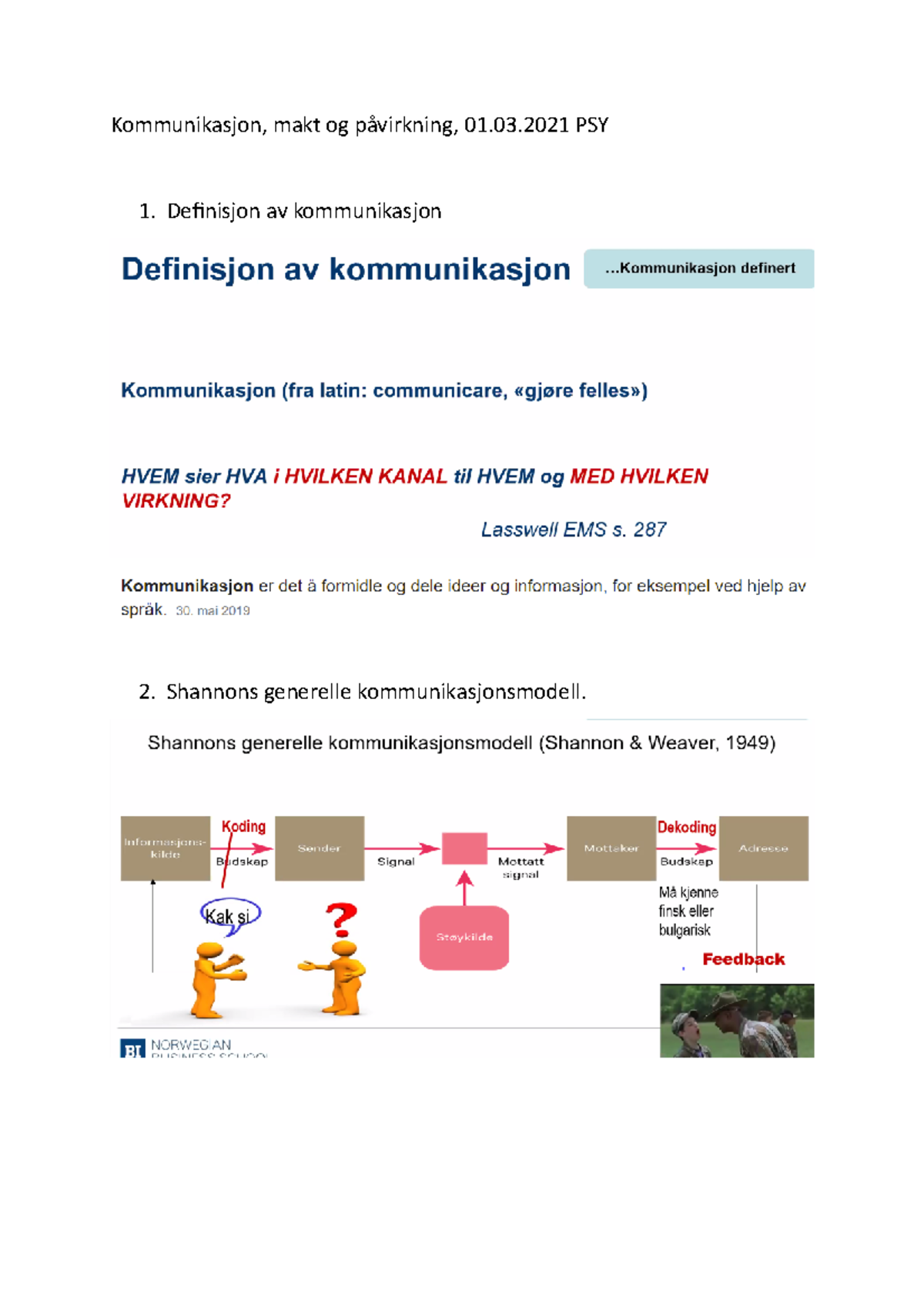 Psykologi Og Ledelse Studocu - Kommunikasjon, Makt Og Påvirkning, 01.03 ...