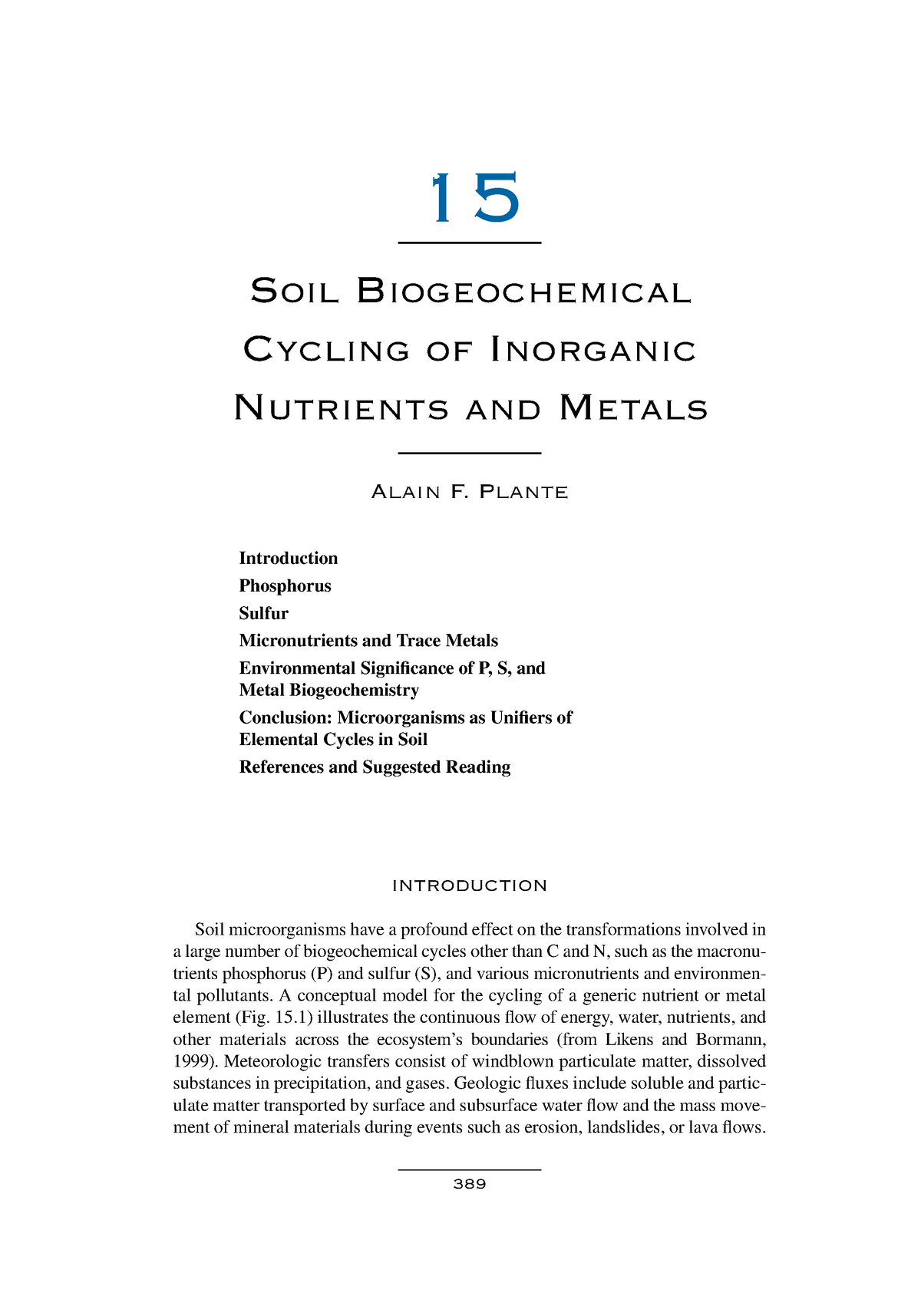 THE Physiology AND Biochemistry OF SOIL Organisms - 15 SOIL ...