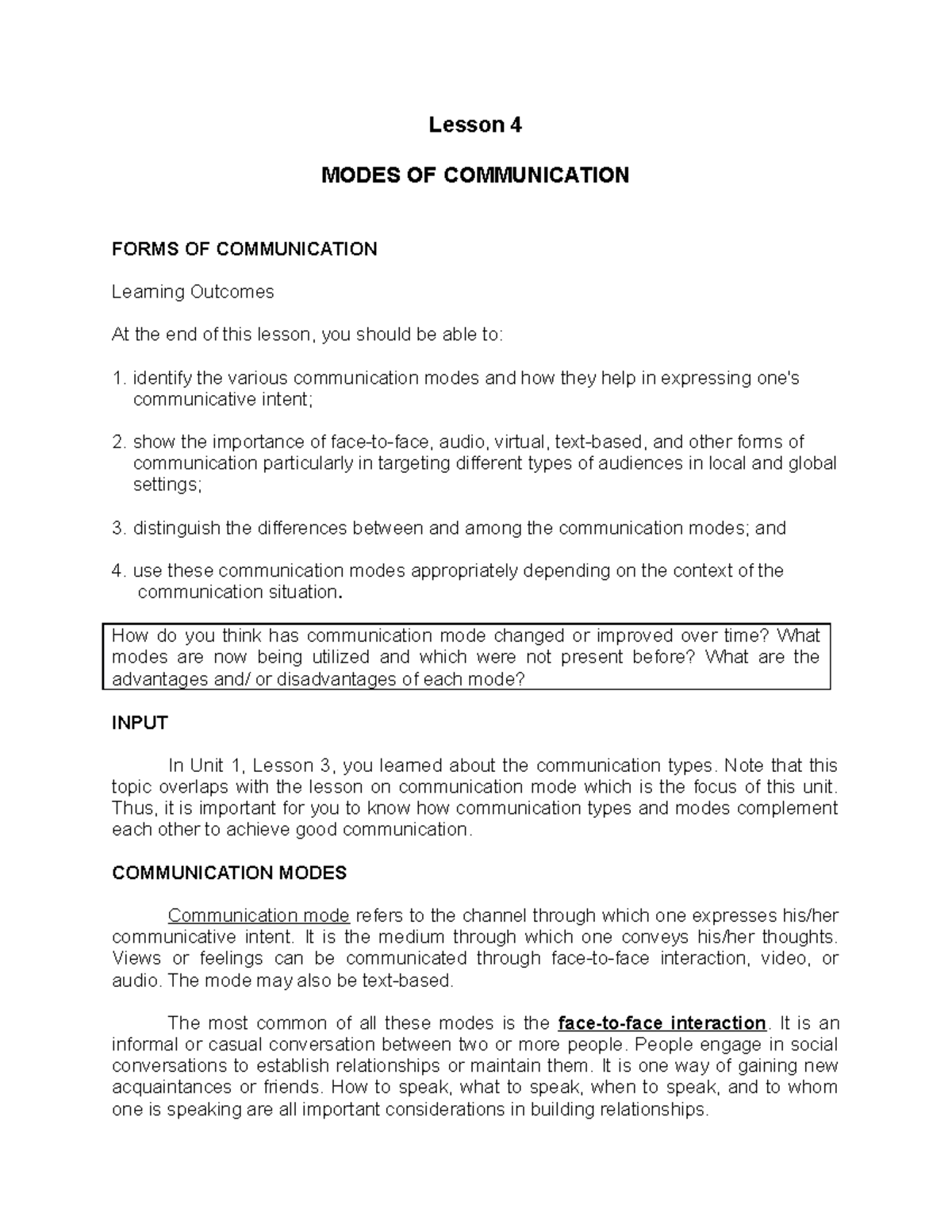 lesson-4-modes-of-communication-lesson-4-modes-of-communication-forms