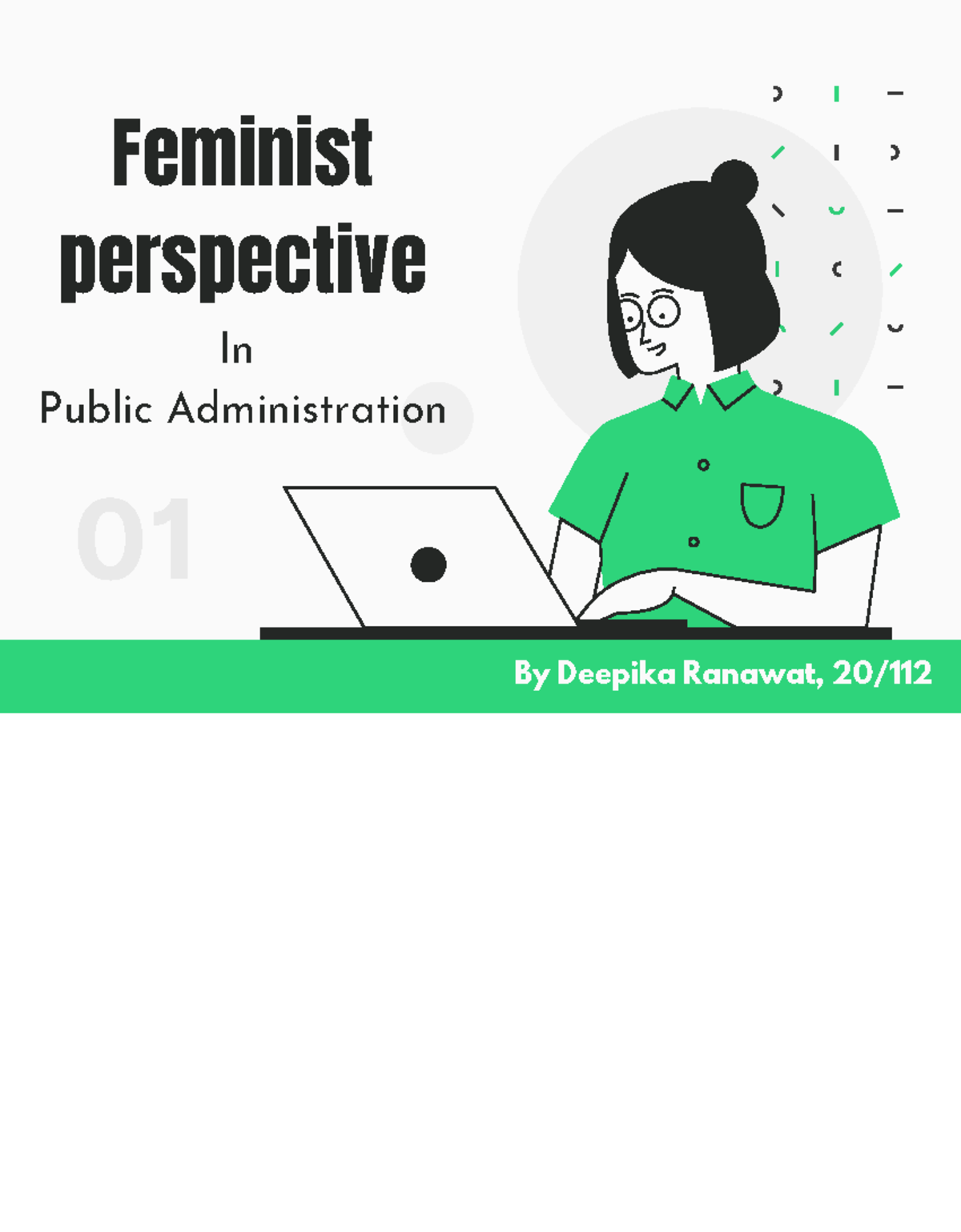 P Appt - The feminist perspective advocates an alternative feminist ...