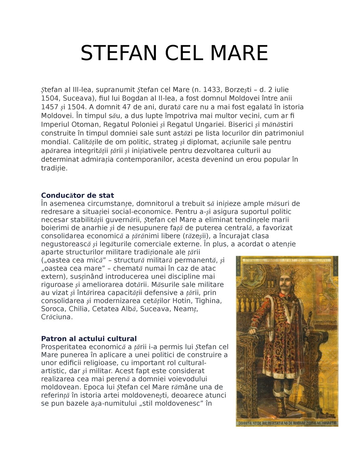 Stefan Cel Mare Referat Stefan Cel Mare Ștefan Al Iii Lea