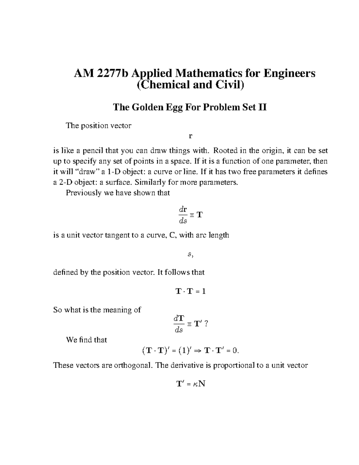 Set II - 2020 - AM 2277b Applied Mathematics for Engineers (Chemical ...