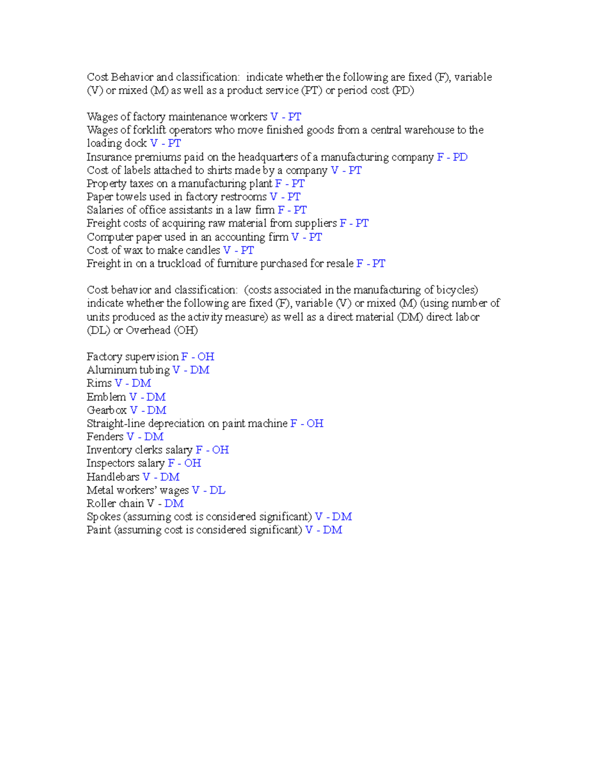 2009-09-29 015506 Cost Behavior and classification-homework unit 2 ...