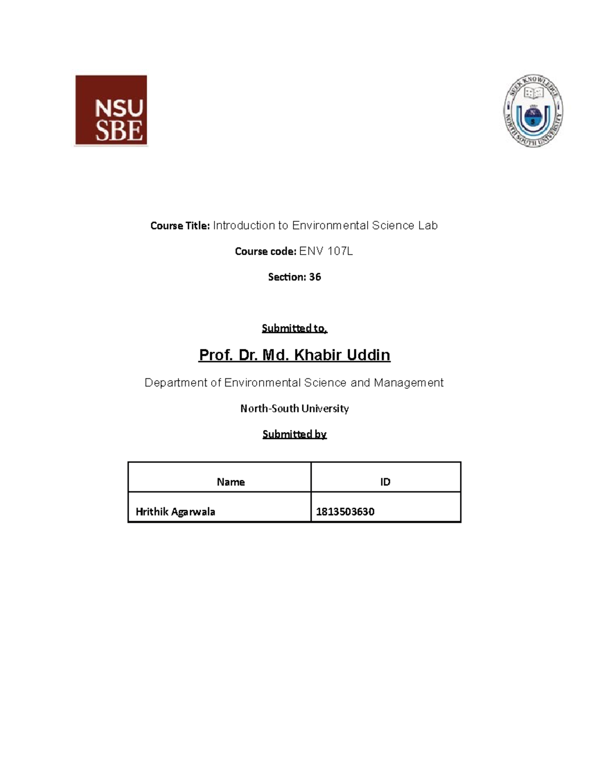 environment Science lab - Introduction to Environmental Science (Lab ...