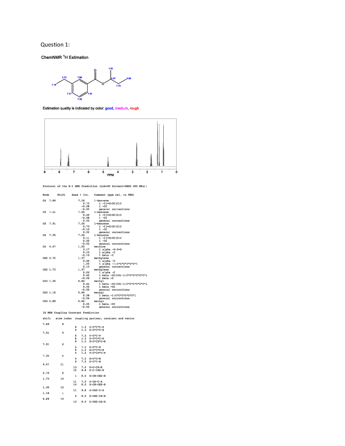 CHEM 2211 Lab 5 Part 2 - Lab 5 - CHEM 2211L - Question 1: Question 2 ...