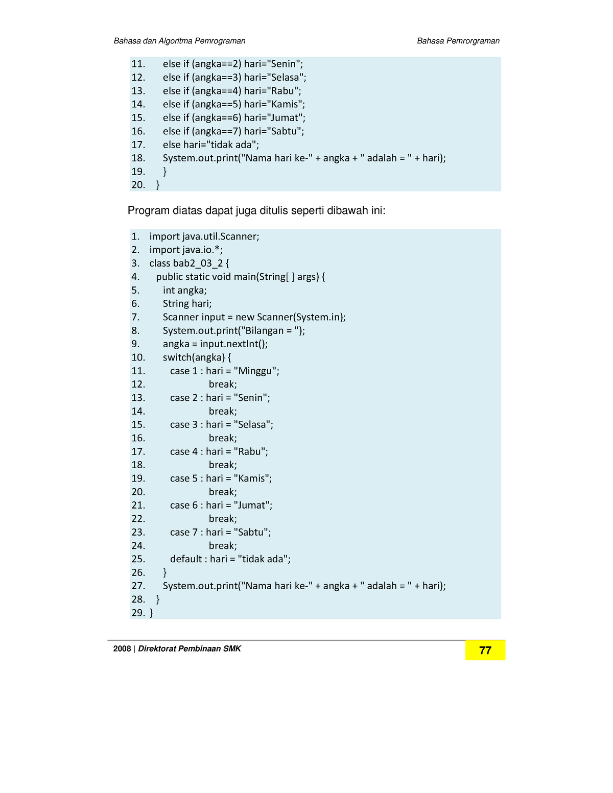 Buku Bahasa Pemrograman Lengkap-29 - Bahasa Dan Algoritma Pemrograman ...