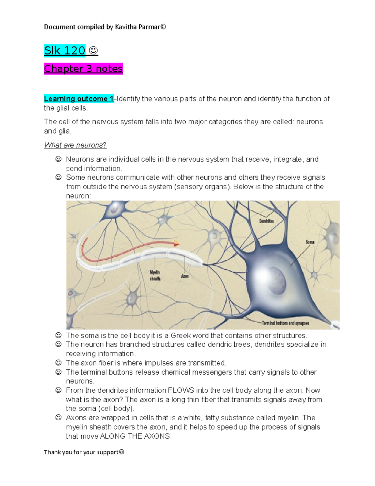 Chapter 3 notes-SLK 120 - Slk 120 Chapter 3 notes Learning outcome 1 ...