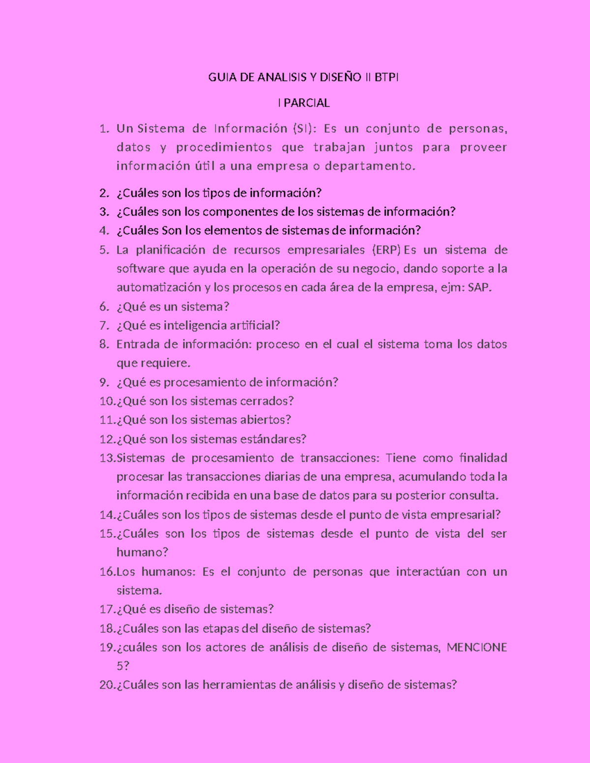 GUIA DE Analisis Y Diseño II BTPI - GUIA DE ANALISIS Y DISEÑO II BTPI I ...