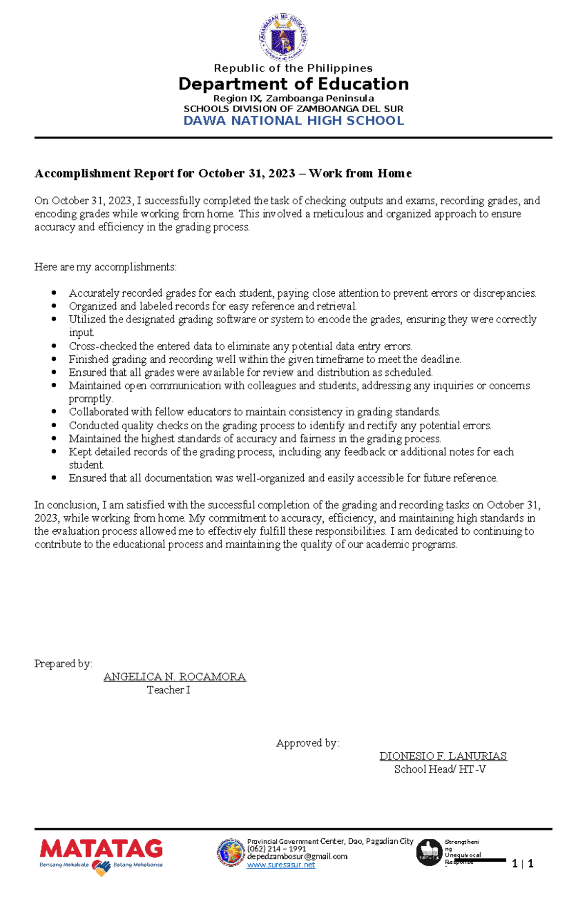 WFH Report Strengtheni ng Unequivocal Response for