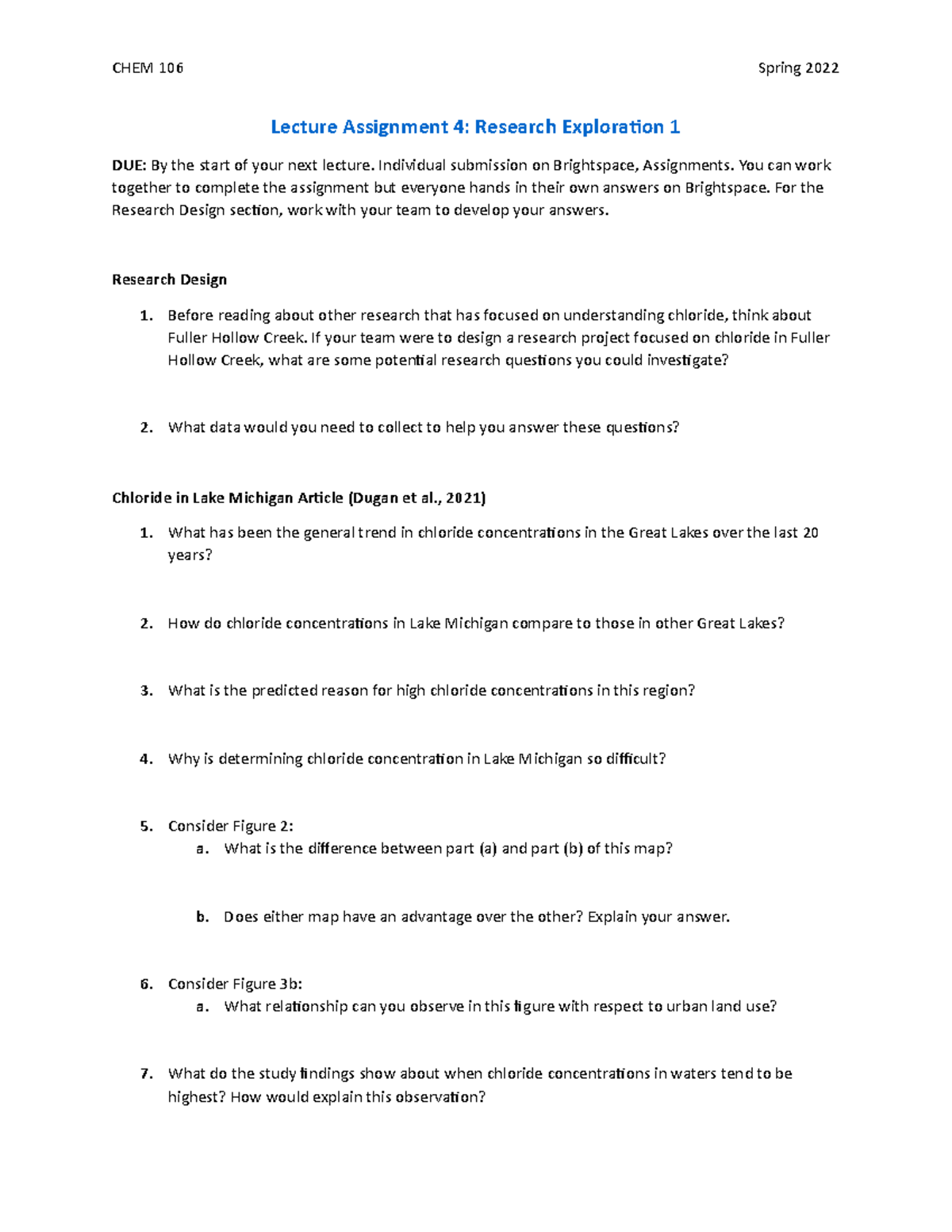 CHEM 106 LA4 S22 - Blank sheet of Lecture Assignment 4 for General ...