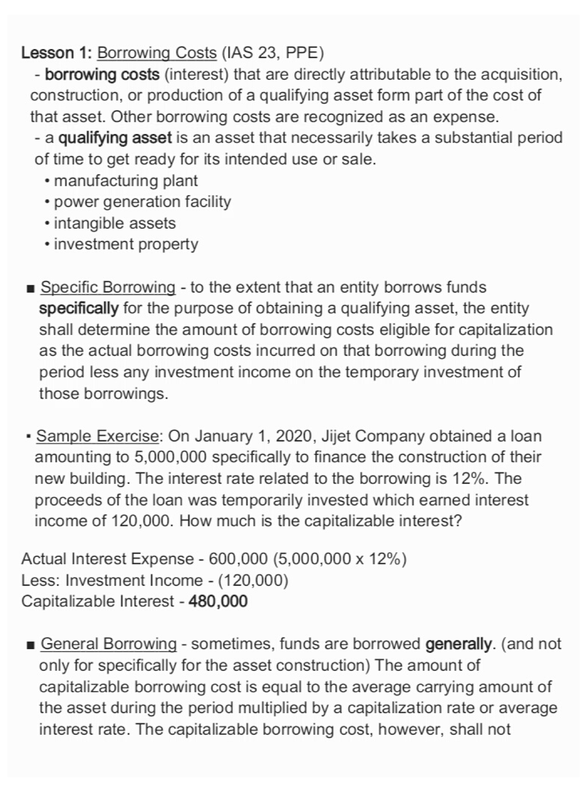 INT ACC 3 (Borrowing Costs - Part 2) - Intermediate Accounting 2 - Studocu