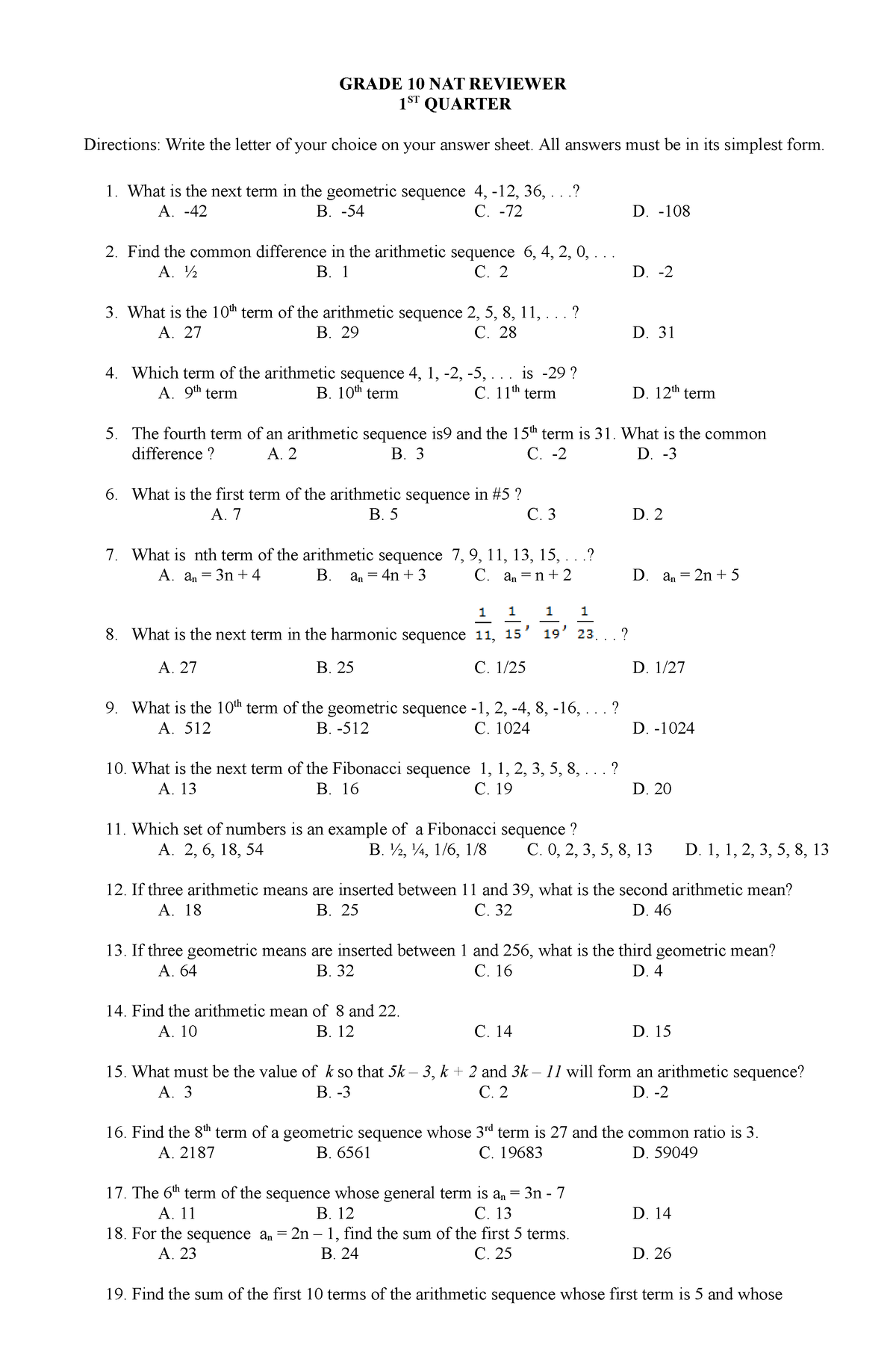 national-achievement-test-grade-10-nat-reviewer-1-st-quarter