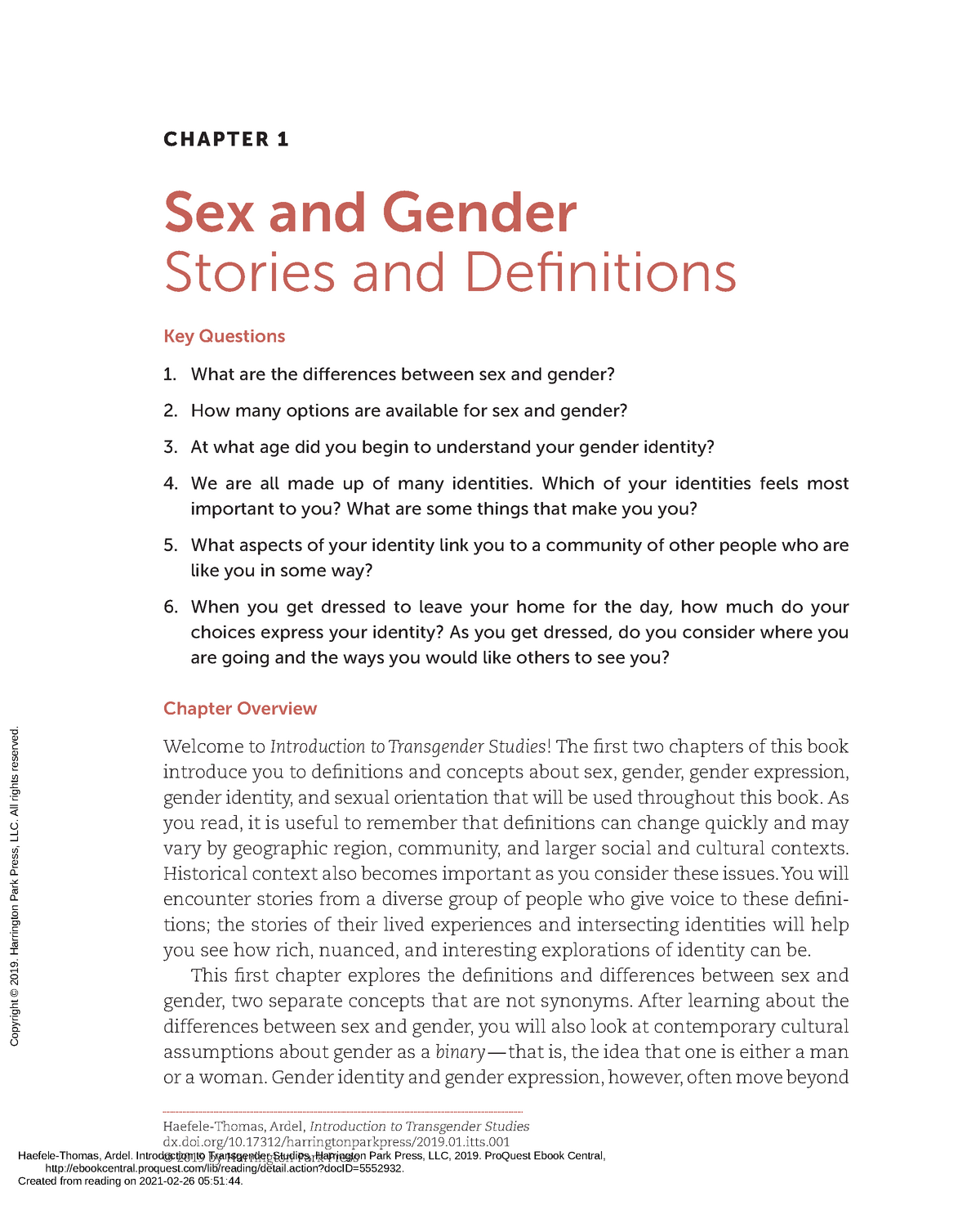 transgender essay introduction
