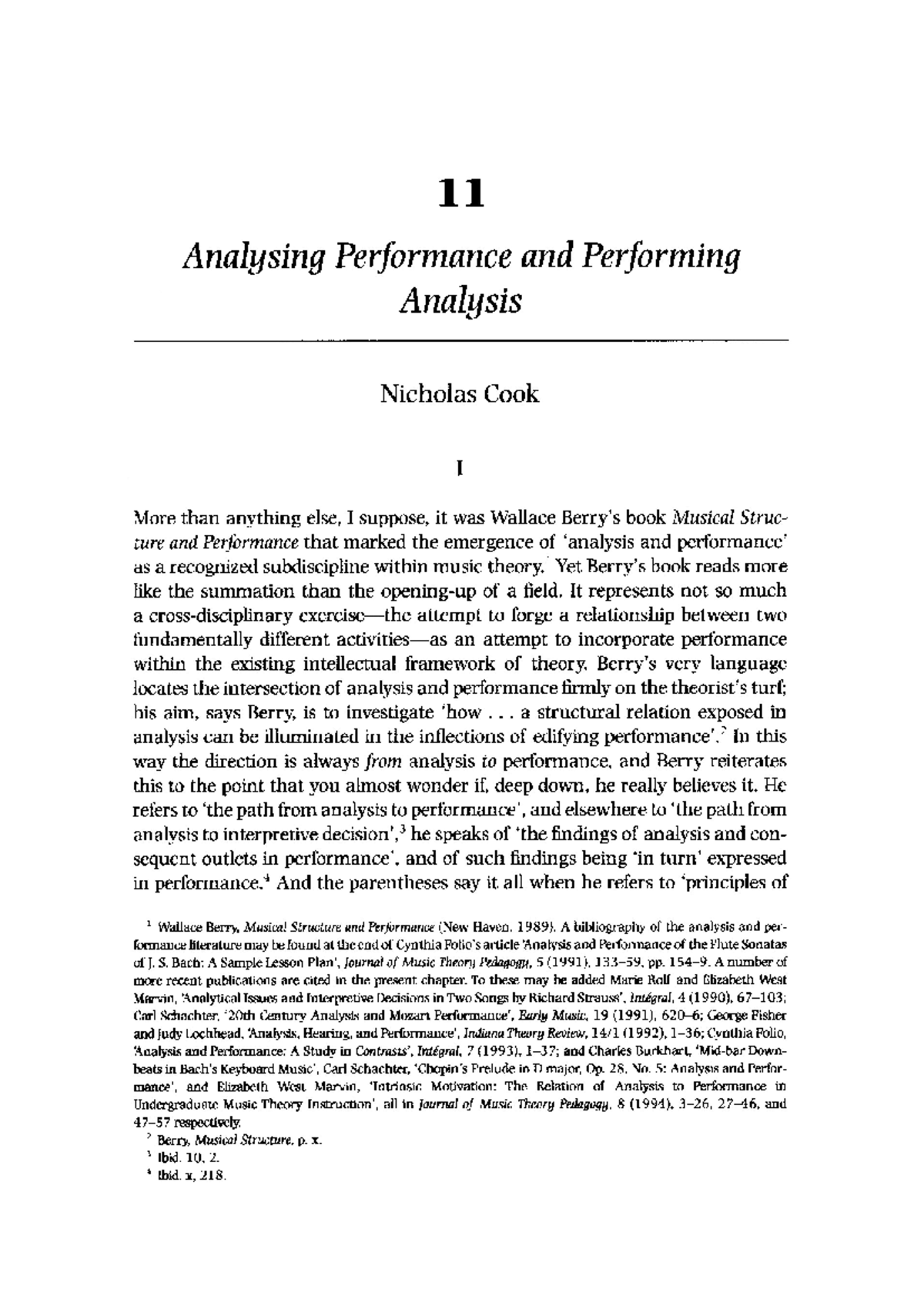 Analysing Performance - Cook - 11 Analysing Performance and Performing ...