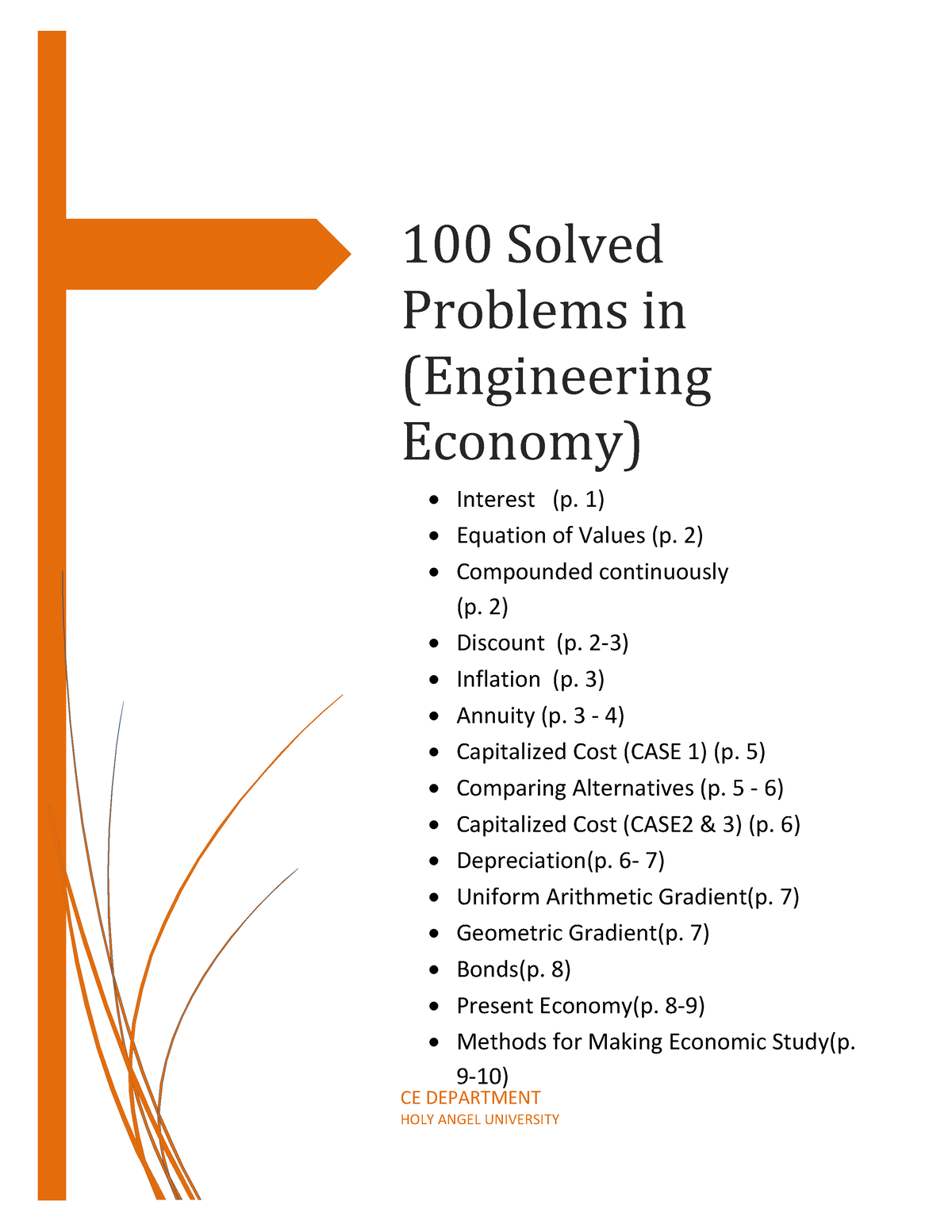 Pdfcoffee - Lecture Notes In Engineering Economy - 100 Solved Problems ...