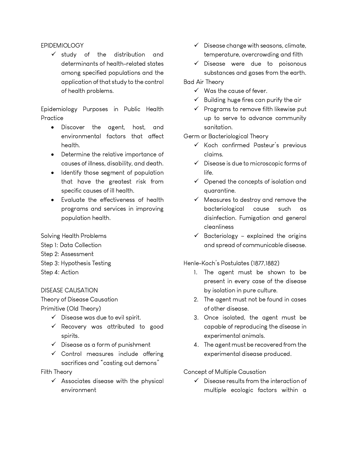 BIOE Reviewer - BIOE - EPIDEMIOLOGY study of the distribution and ...