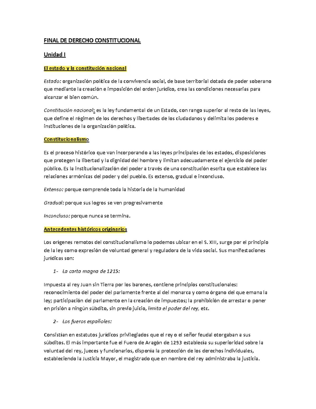 Apunte Final DE Derecho Constitucional - FINAL DE DERECHO ...