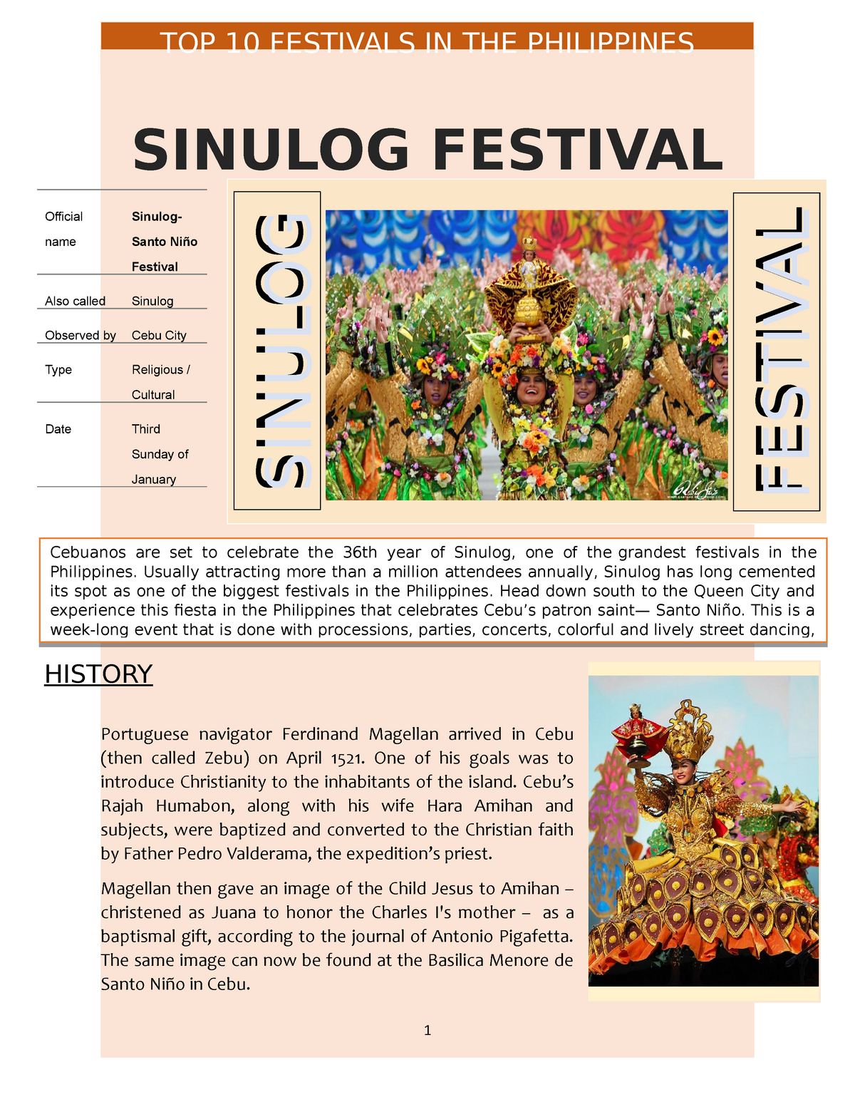 descriptive essay about sinulog festival