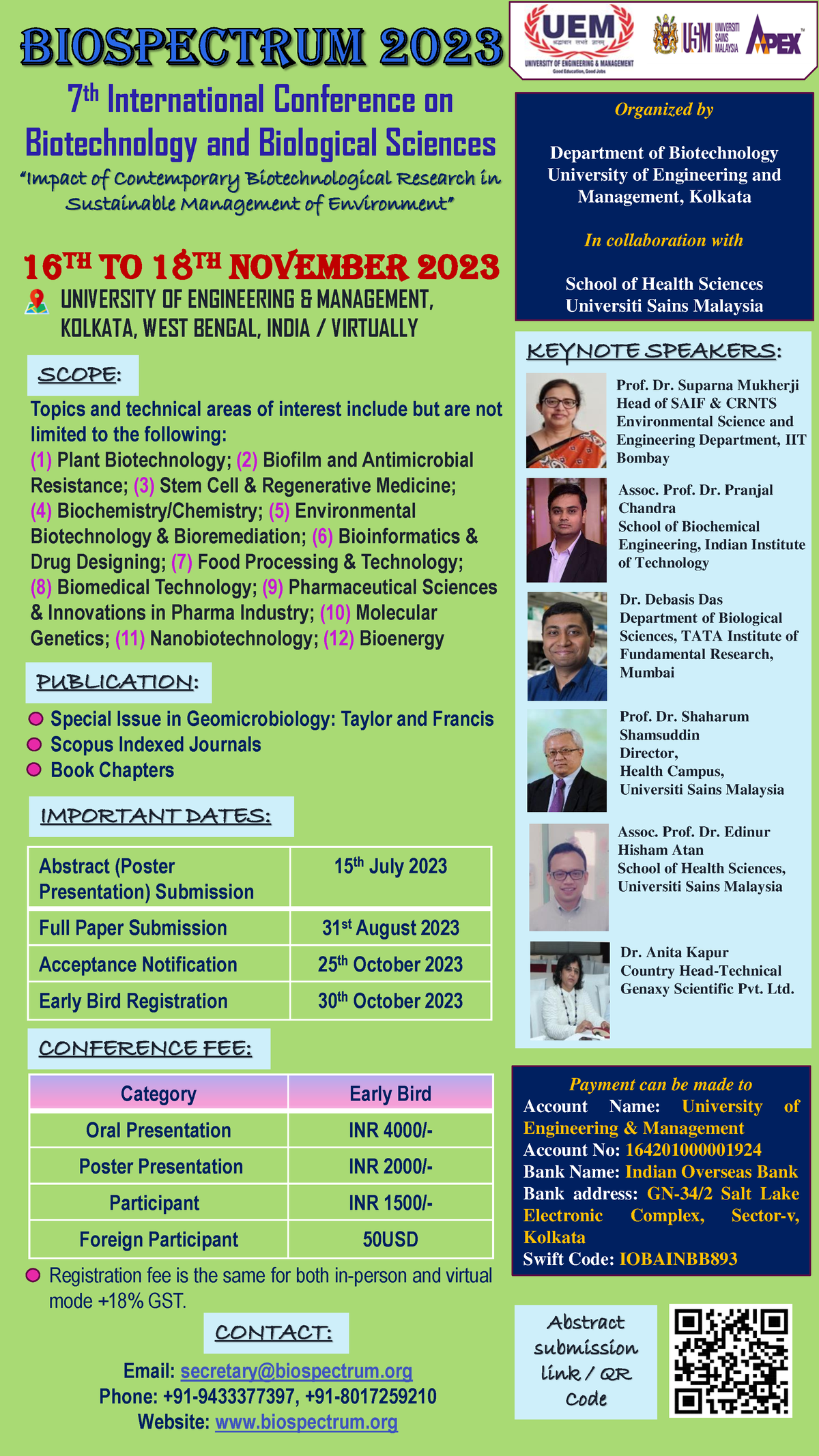 Biospectrum 2023 Poster - 7 th International Conference on ...