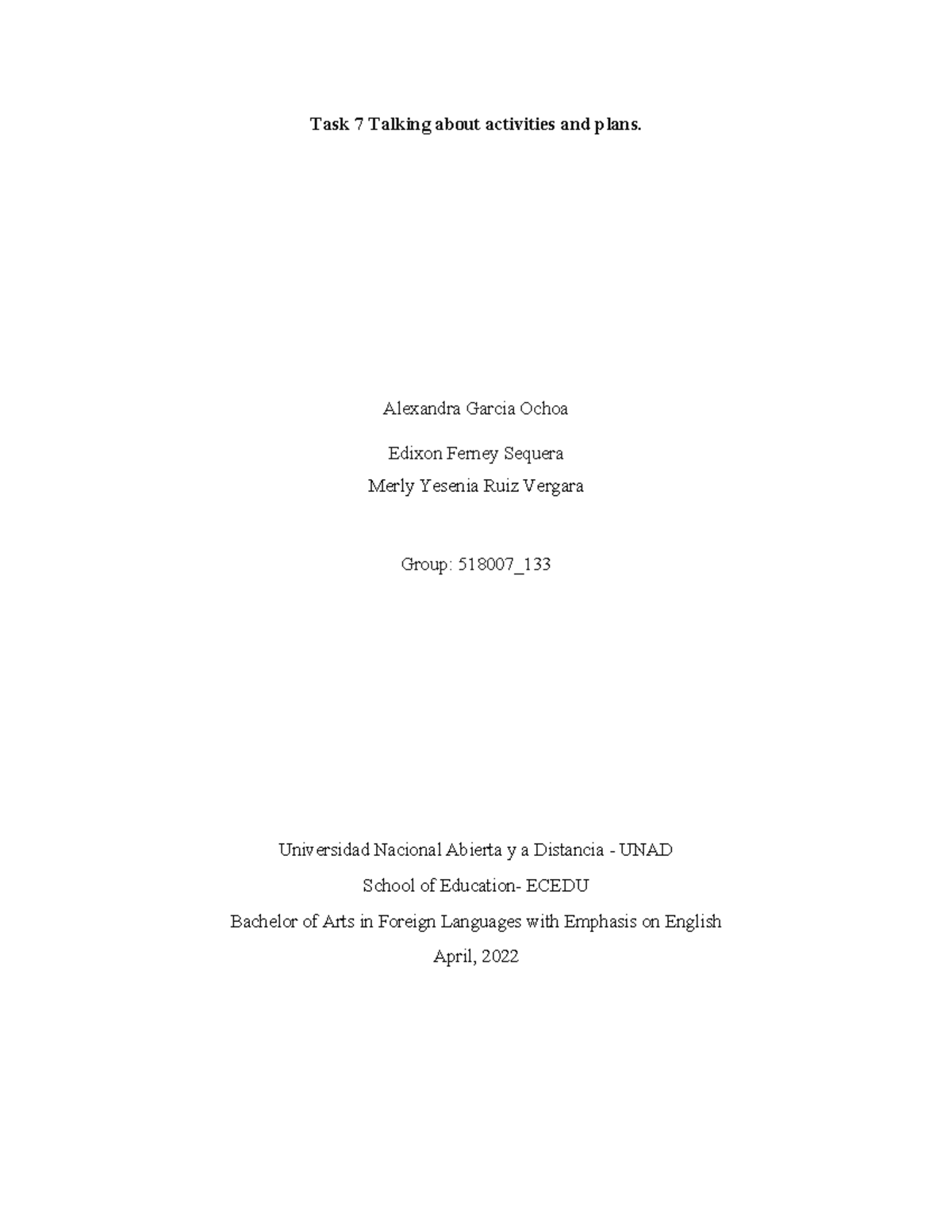 Template Task 7 - Una plantilla para realizar el trabajo 7 - Task 7 ...