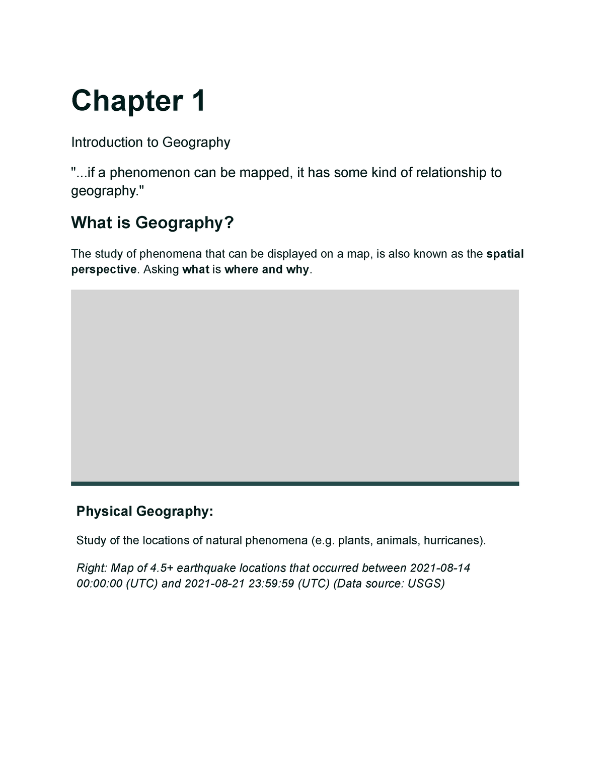 Chapter 1 World History Chapter 1 Introduction To Geography A Phenomenon Can Be Mapped 6118