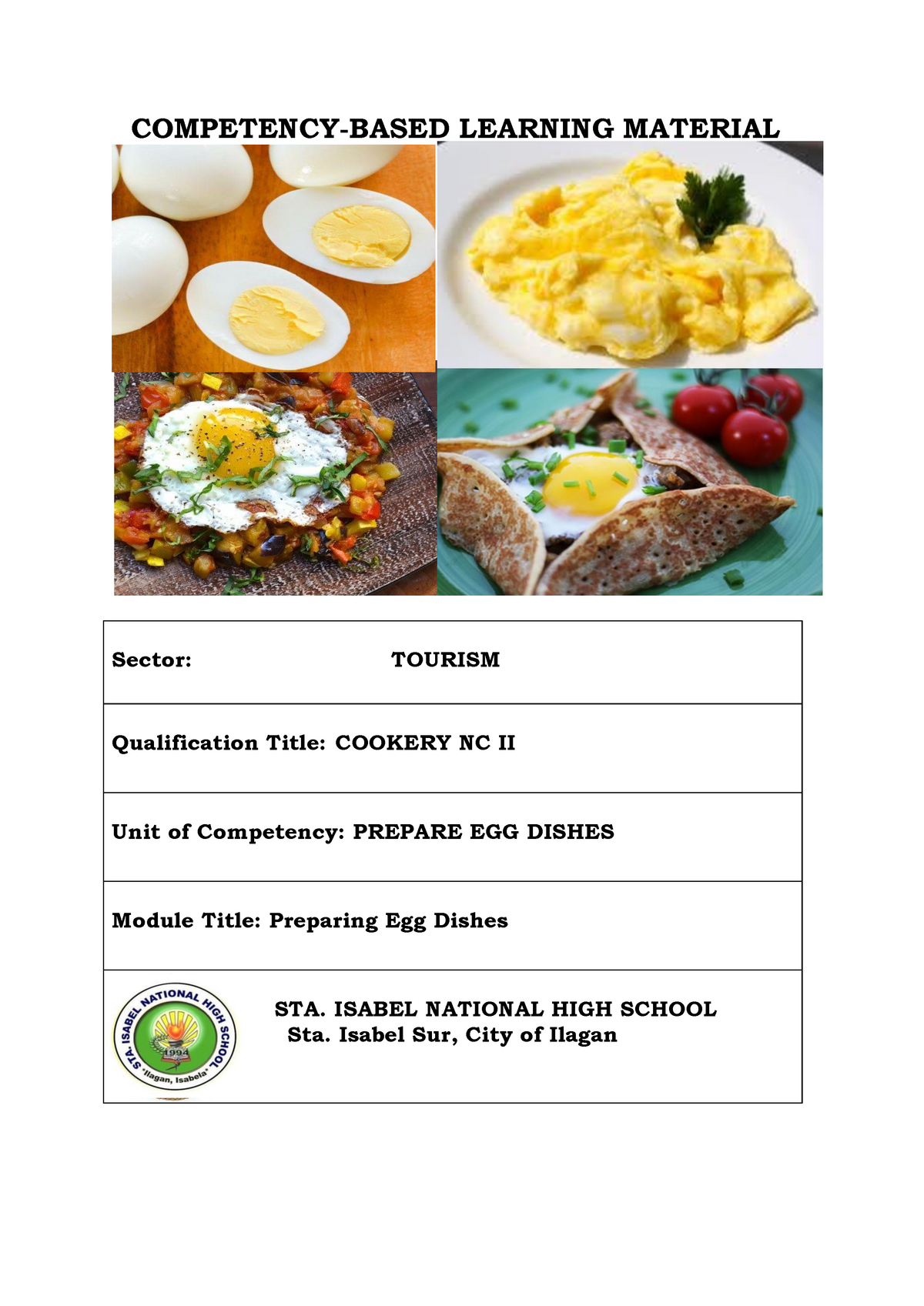 Cblm In Prepare Egg Dishes - E-business - Studocu