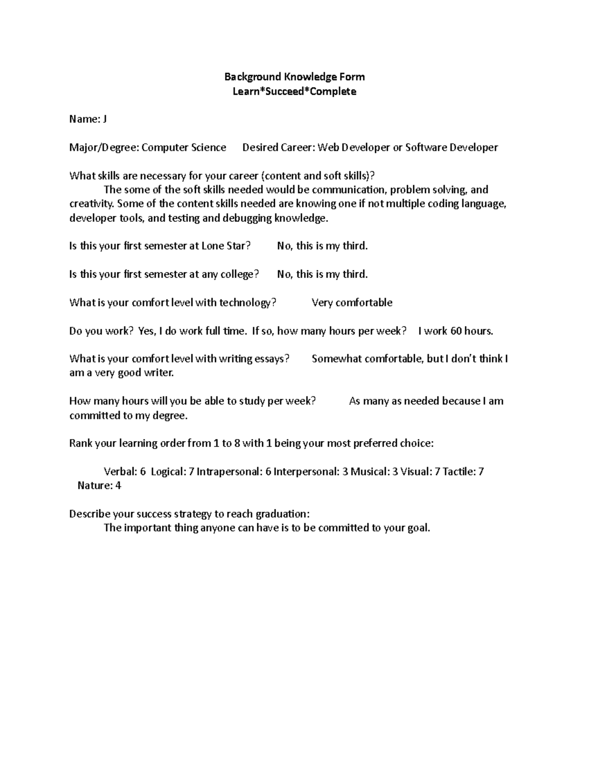 Background Knowledge Form - Background Knowledge ...