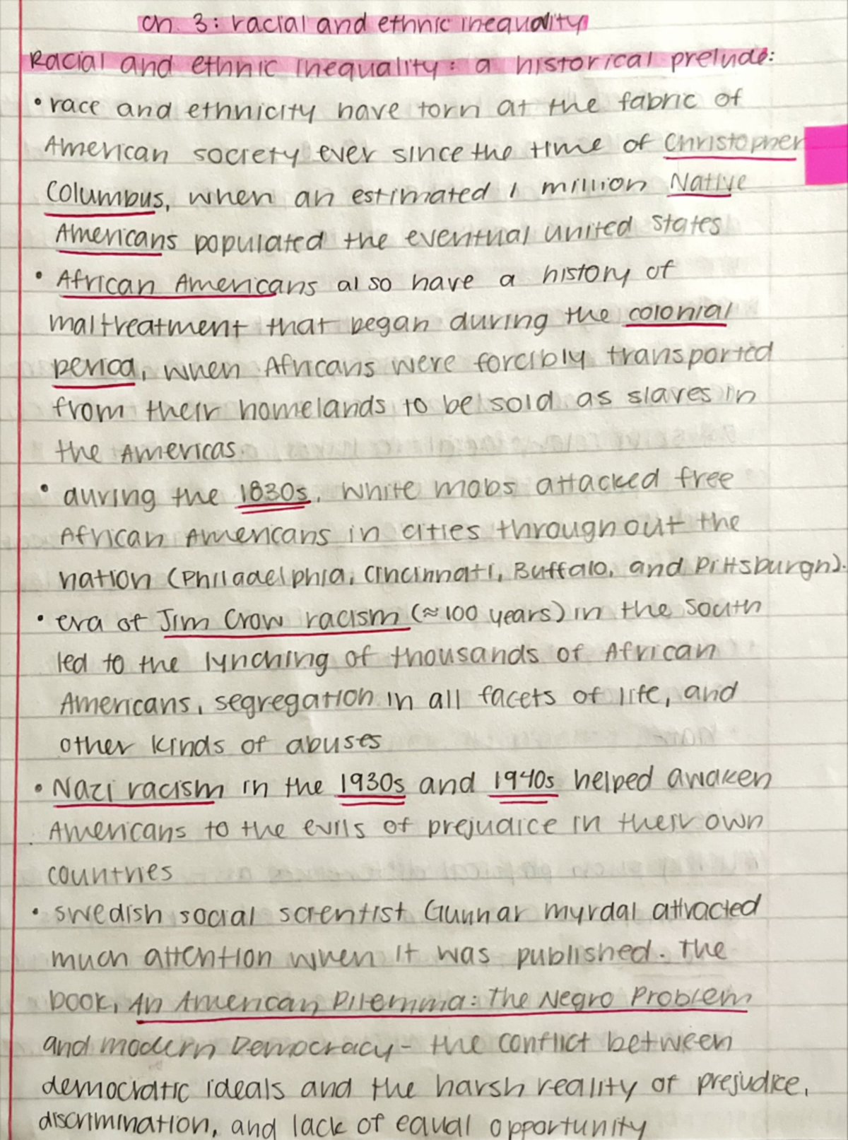 Chapter 3 - Racial and Ethnic Inequality - SYG2010 - FSU - Studocu