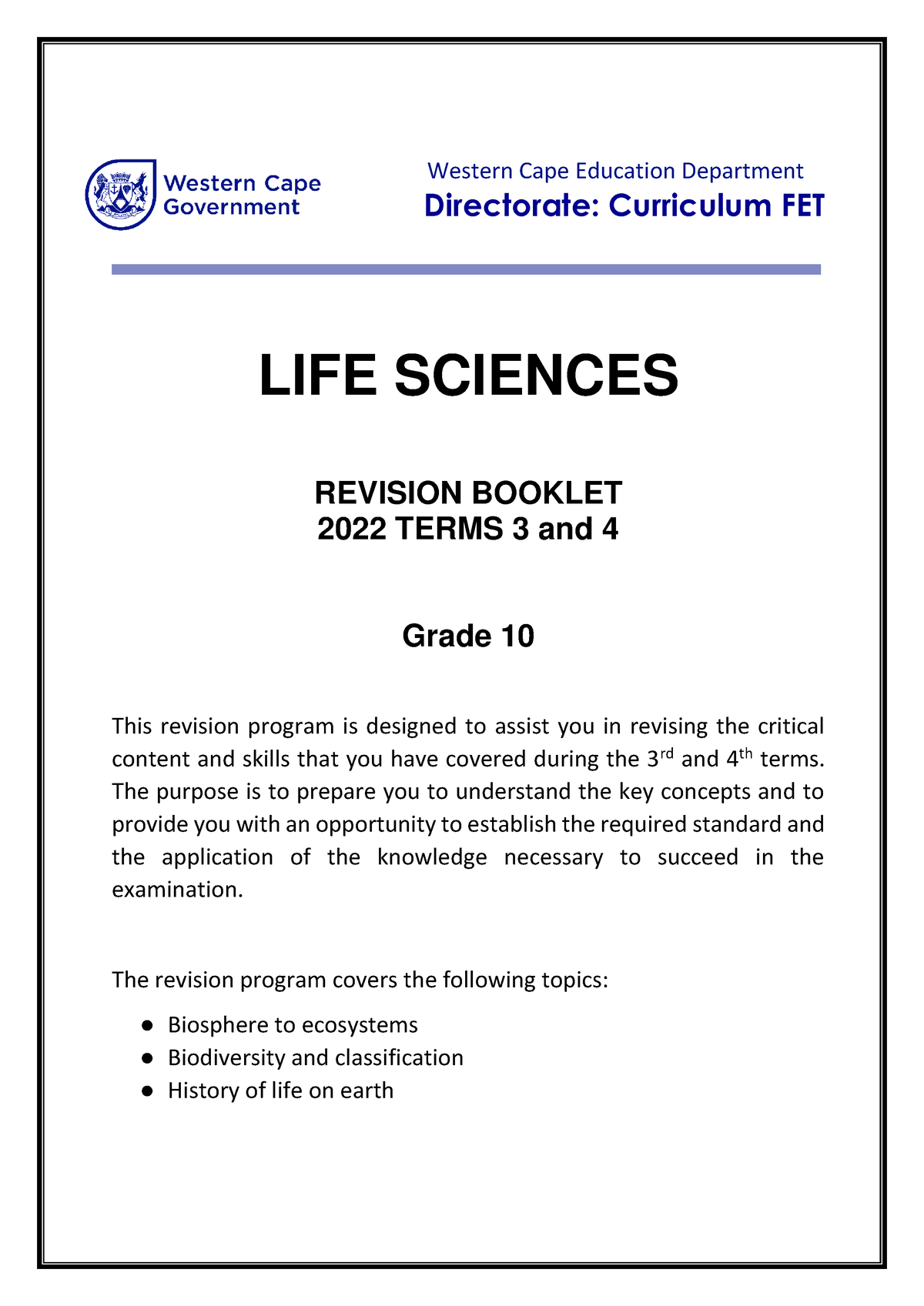 life science grade 10 assignment may 2022