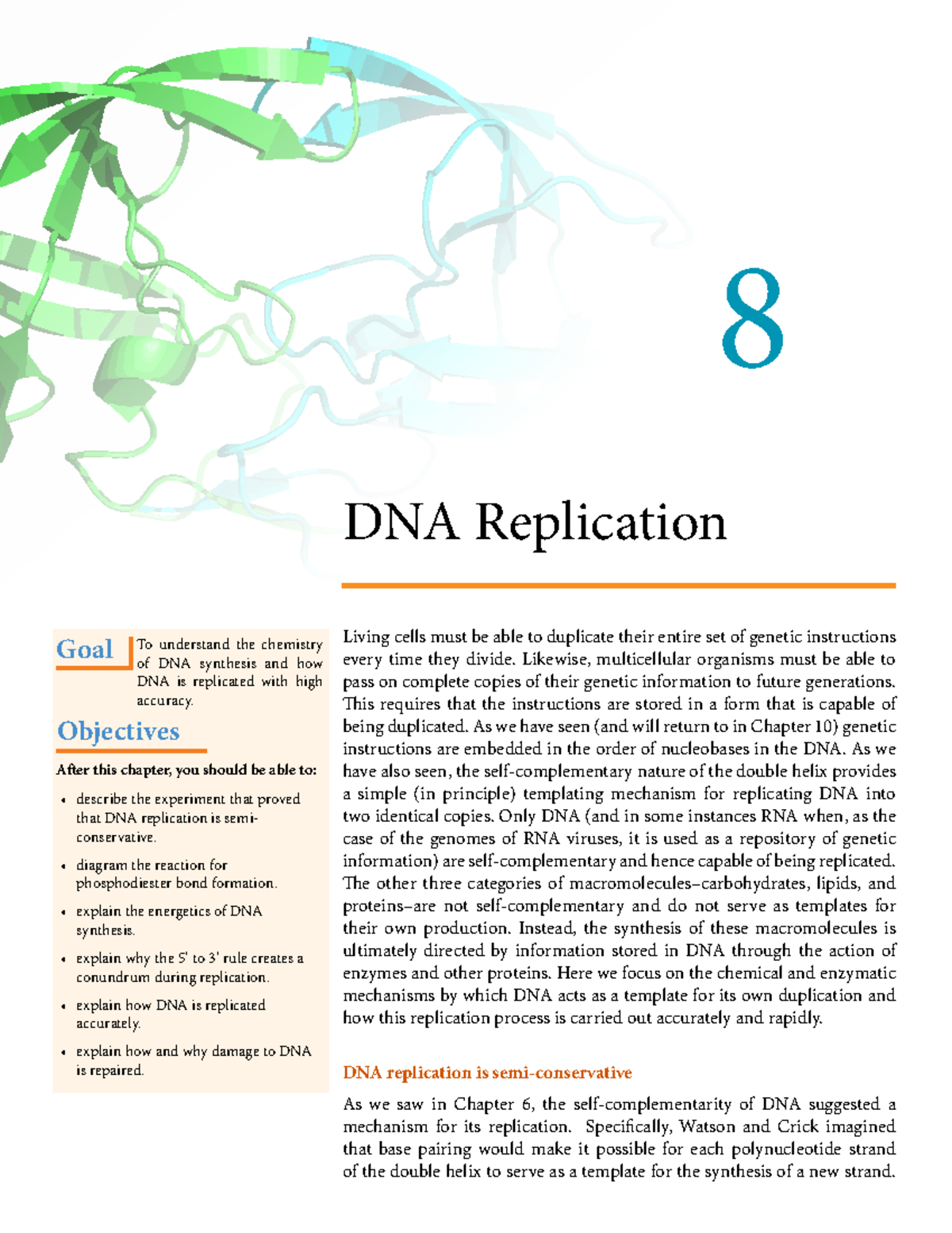 8 - DNA Replication (9-27-16) - DNA Replication 8 Living cells must be ...