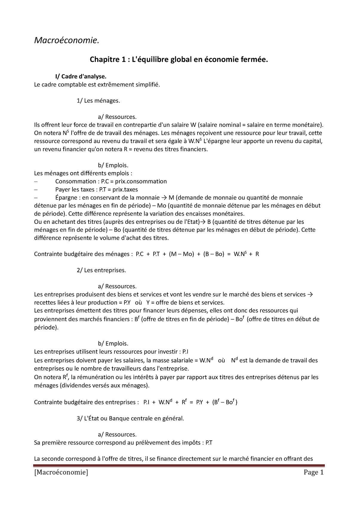 Macroéconomie-pdf - Cours De Macro De Licence 2 - Macroéconomie ...