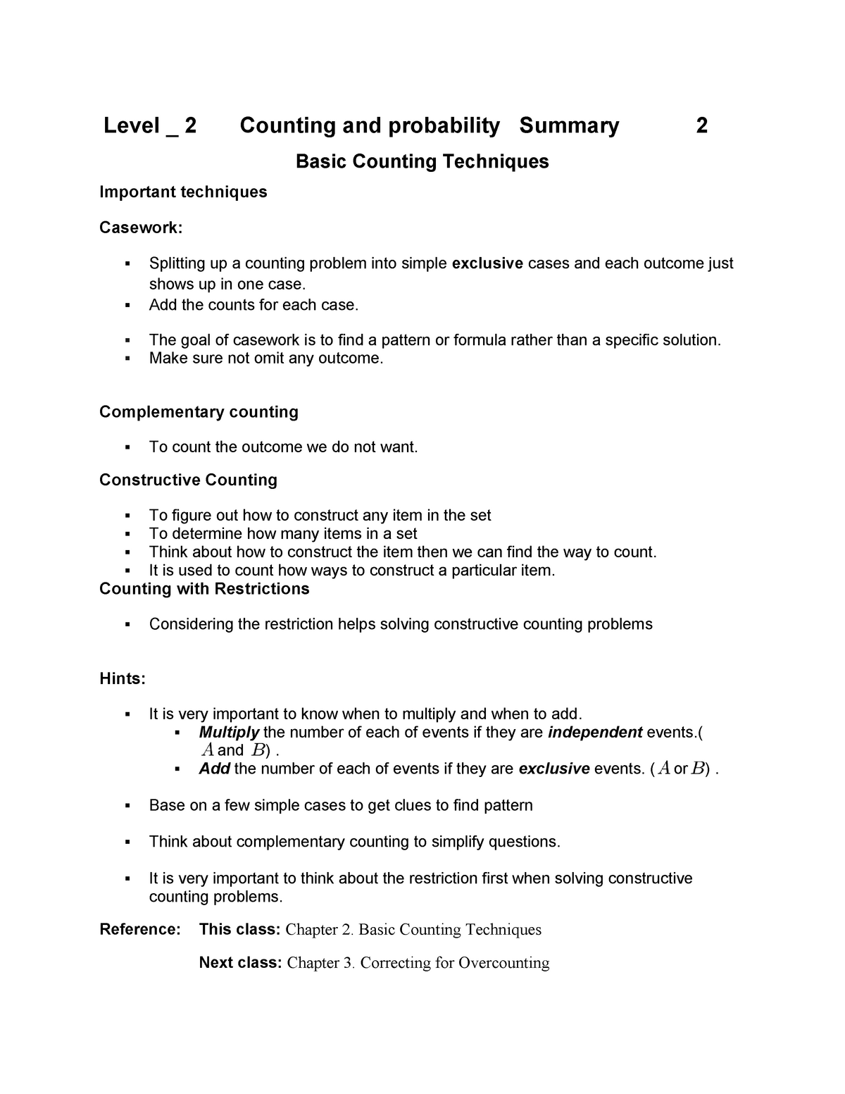 l2-counting-nh-2-basic-counting-techniques-level-2-counting-and