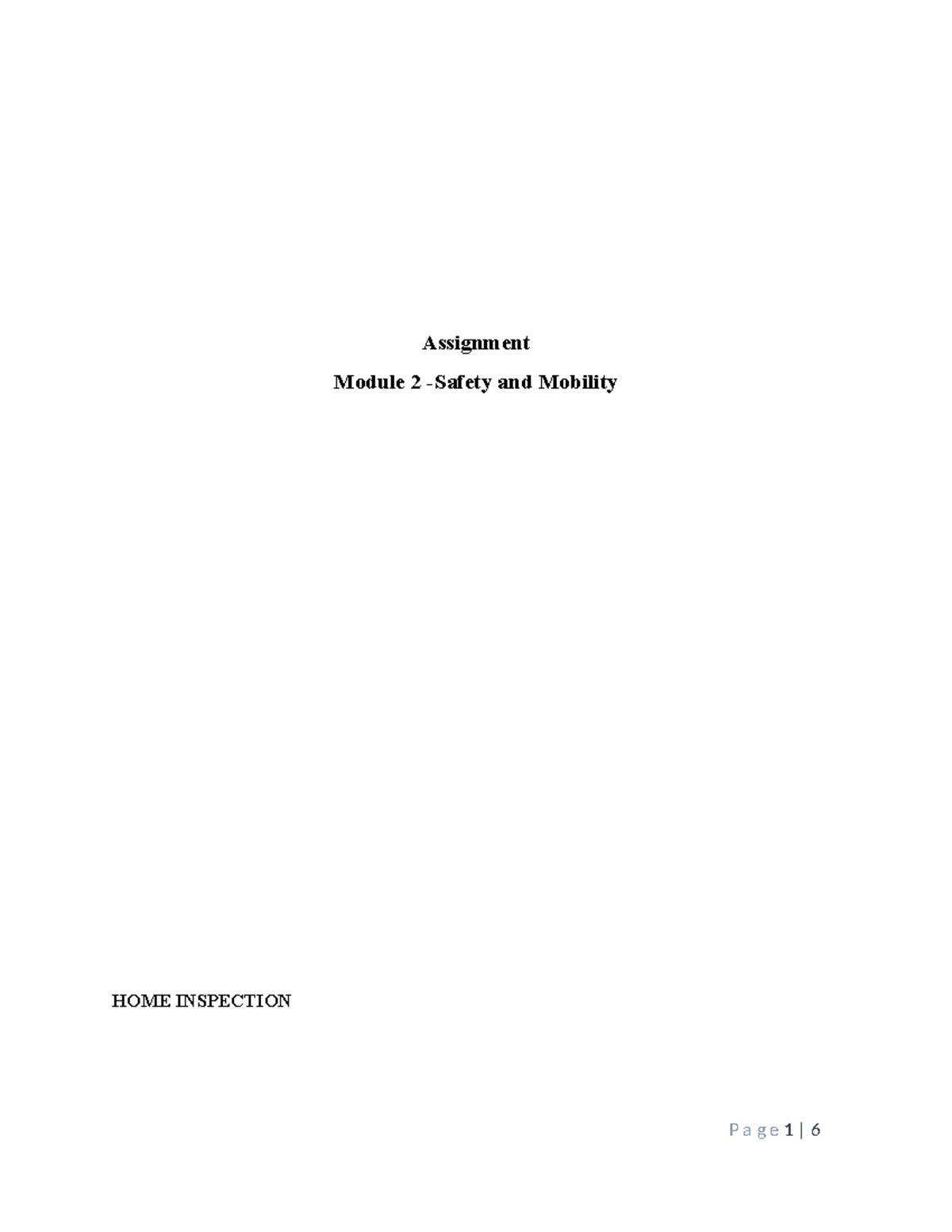 Assignment Module 2 - It can be your own home, but ensure there is ...