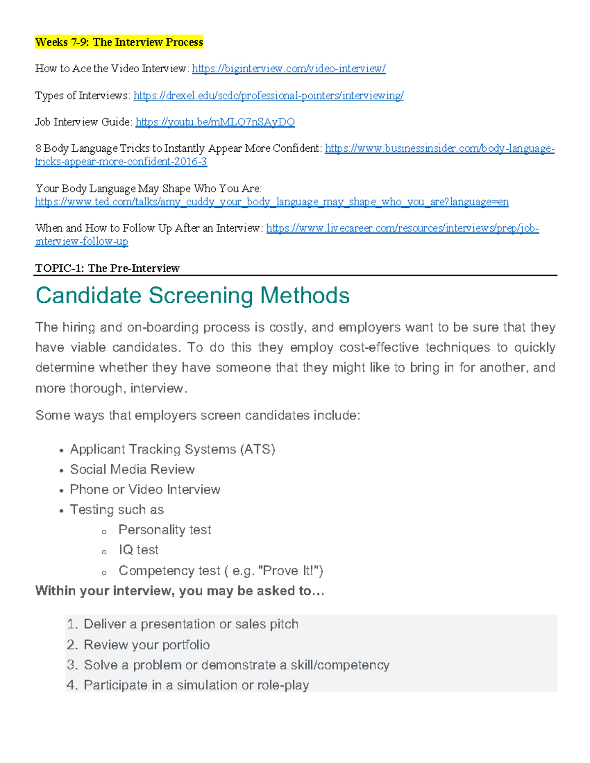 Interview Process: Ace Video Interviews Screening Methods Phone & Video ...