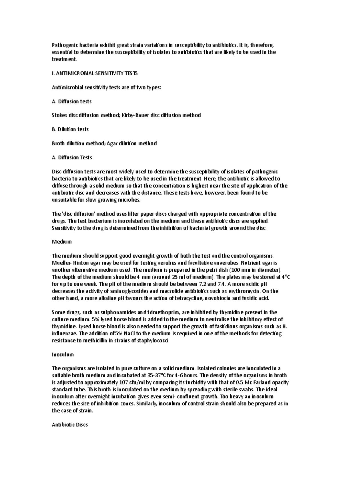 Antimicrobial Sensitivity Testing - Pathogenic bacteria exhibit great ...