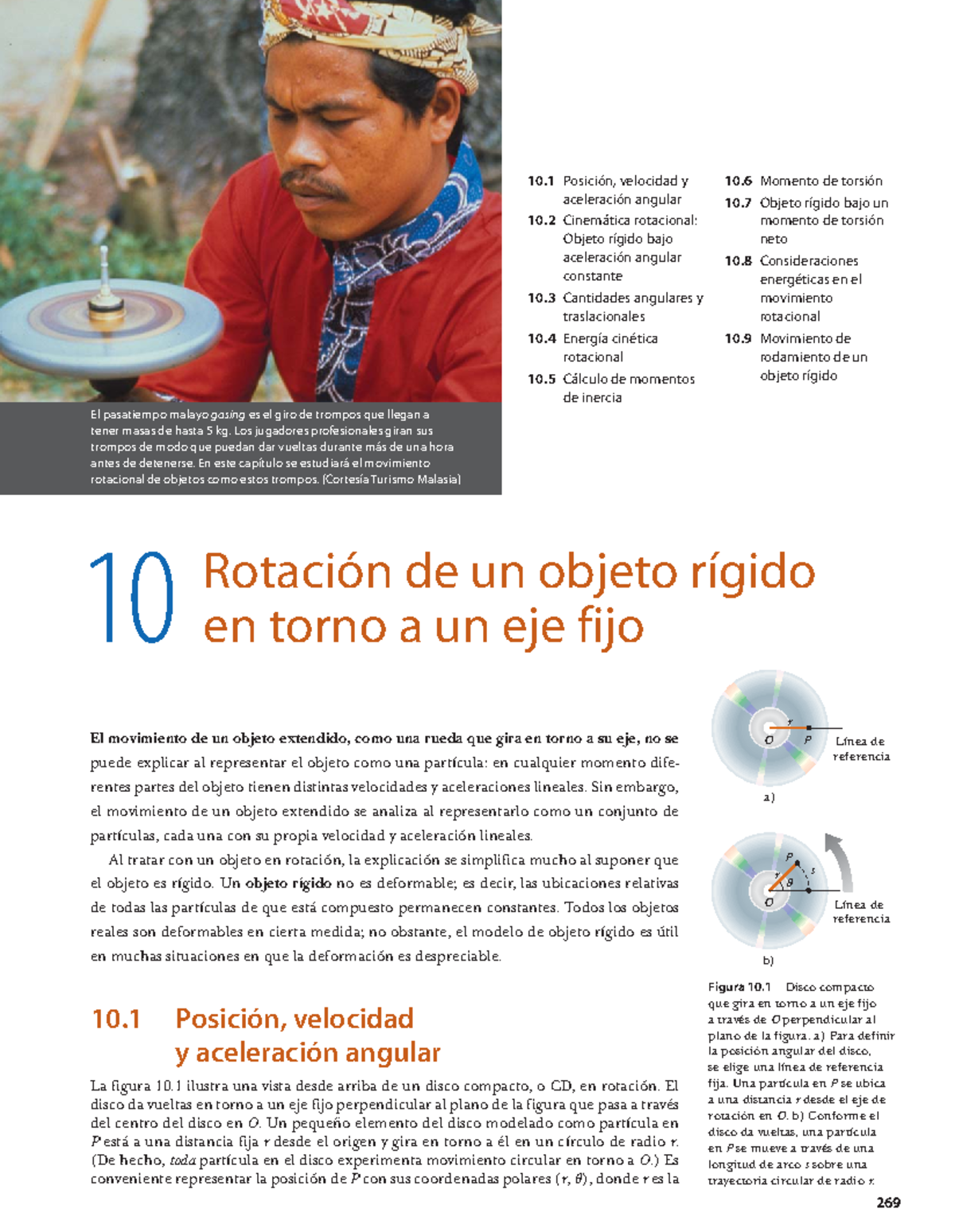 Rotación de un objeto rígido - El movimiento de un objeto extendido ...