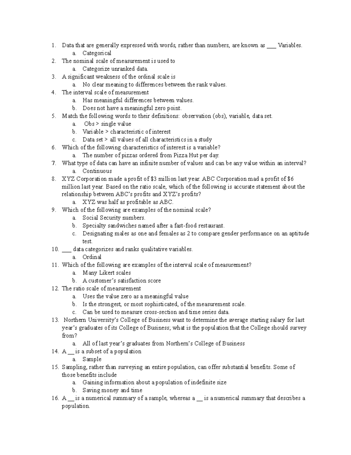 1-3 Smart Book Assignment Chapter 2 Michelle Garcia - Data that are ...