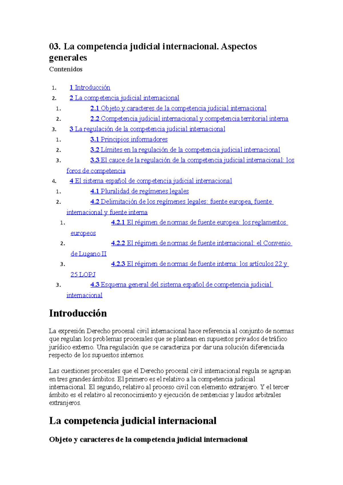 3 Competencica Judicial Internacional - 03. La Competencia Judicial ...