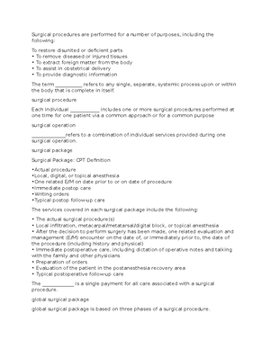 Chapter 16 CPT Surgery V - The code is not reported when needles or ...