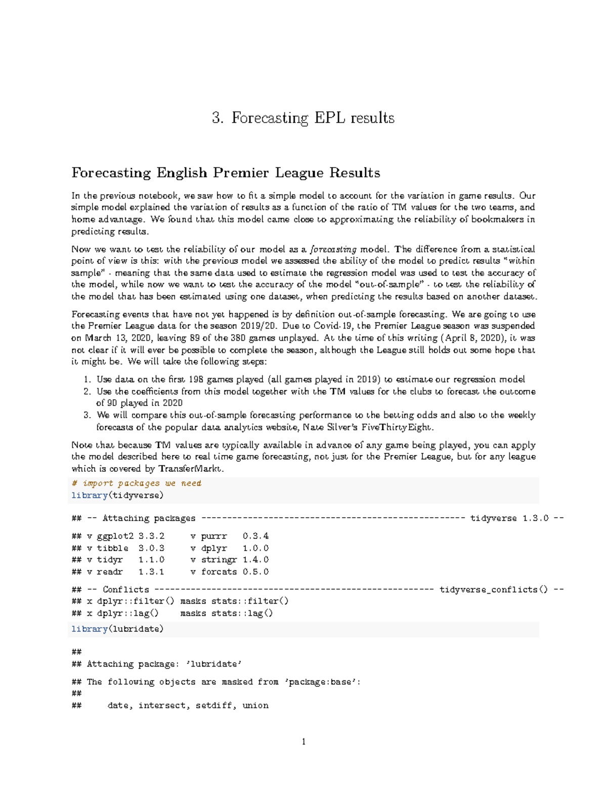 Forecasting-EPL-results - 3. Forecasting EPL results Forecasting ...