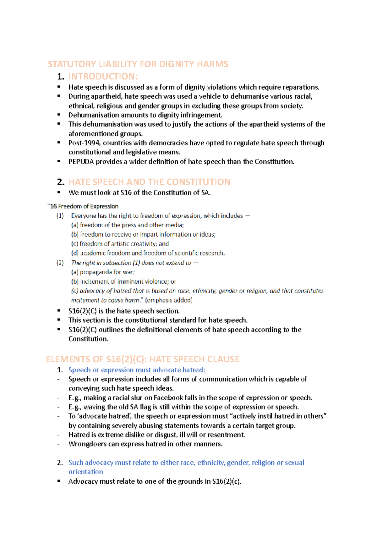 Chapter 4- Statutory Liability FOR Dignity Harms - 3041 - Wits ...