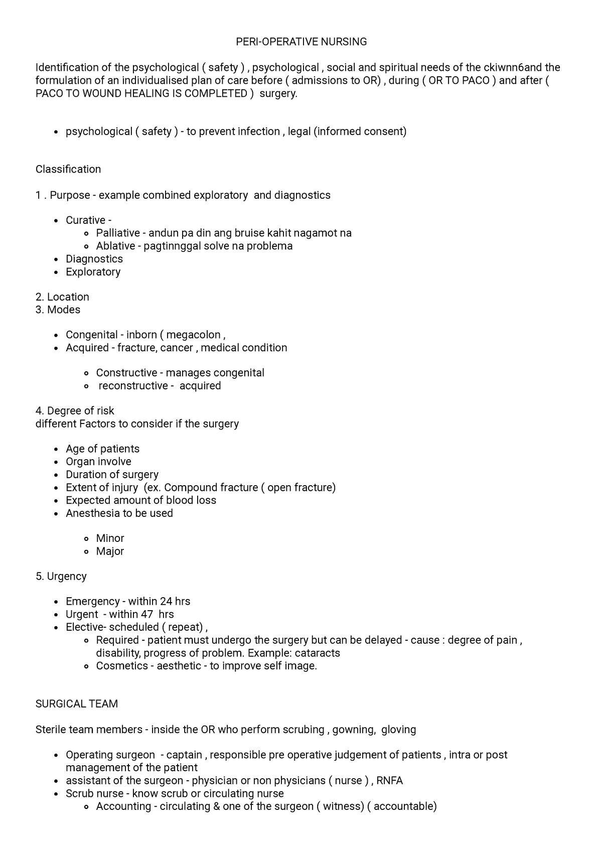 April 23 - 1683546615323 - PERI-OPERATIVE NURSING Identification of the ...