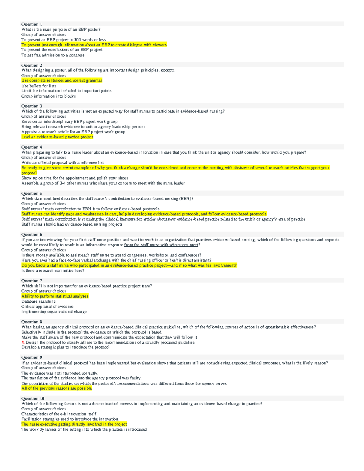 Week 9 Knowledge Check n/a Question 1 What is the main purpose of